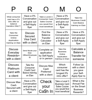 Coke Zero Bingo Card