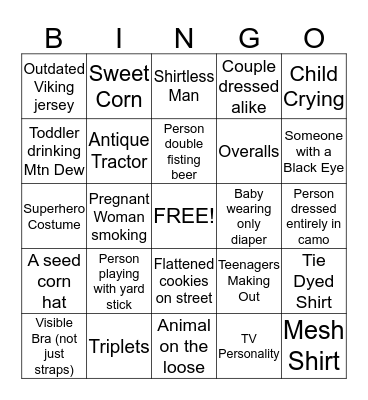 2015 WALTER Fair Nation Bingo! Bingo Card