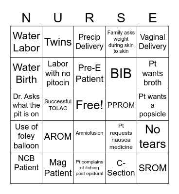 Nurses Week! Bingo Card