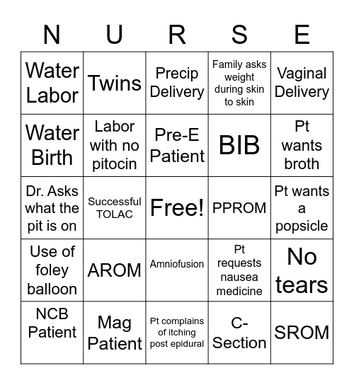 Nurses Week! Bingo Card