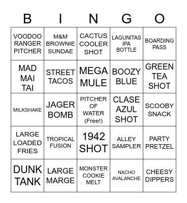 SERVER BINGO Card