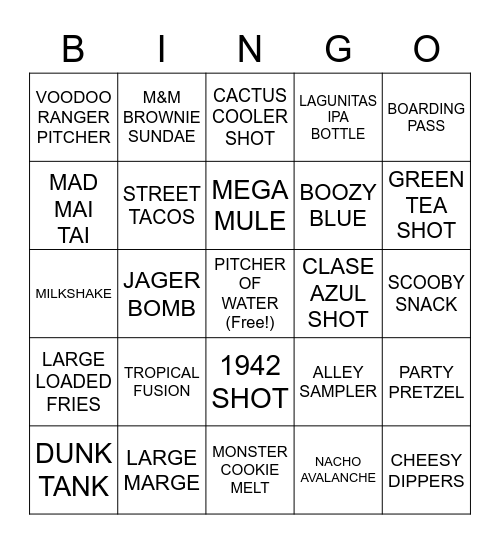 SERVER BINGO Card