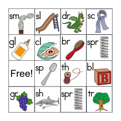 Phonics Review Bingo Card