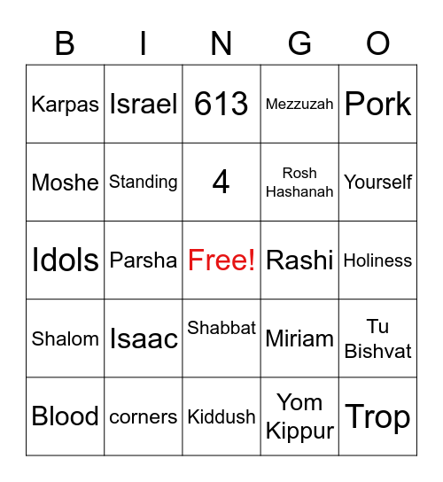 Kittah Vav Bingo Card