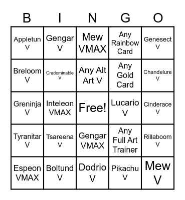 FUSION STRIKE Bingo Card