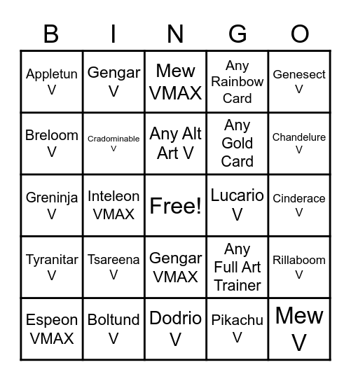 FUSION STRIKE Bingo Card