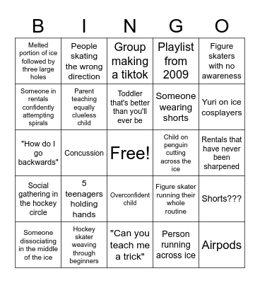 Public session Bingo Card