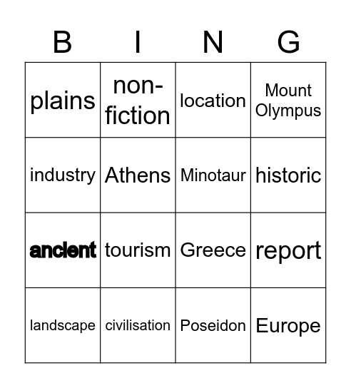 Chapter 11 Bingo Card