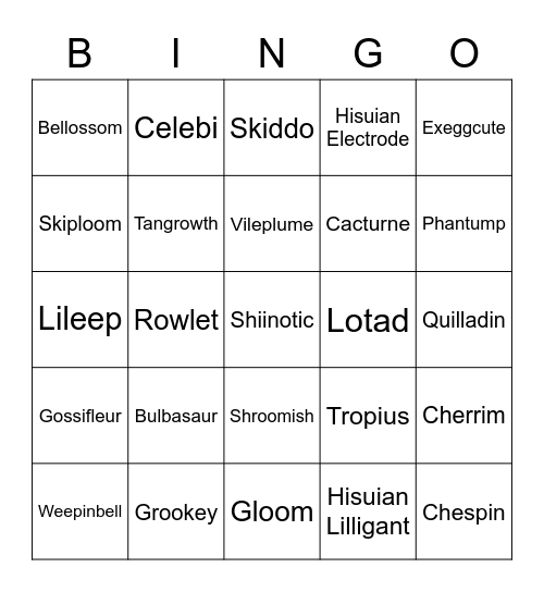 Arrow's Bingo Card (Round 2) Bingo Card