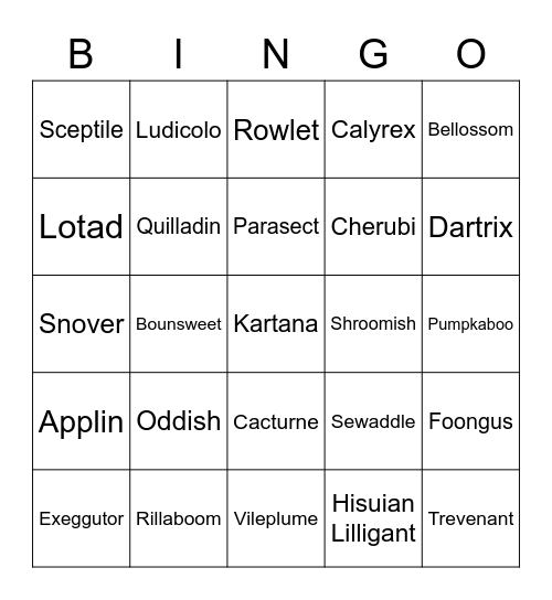 Steel's Bingo Card (Round 2) Bingo Card