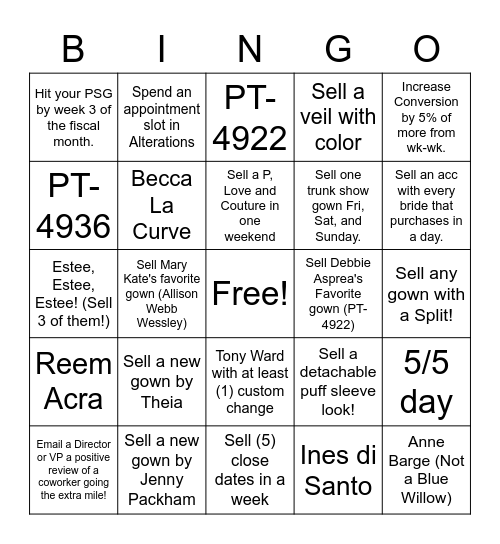 MAY the Bridal Odds be ever in your Favor! Bingo Card