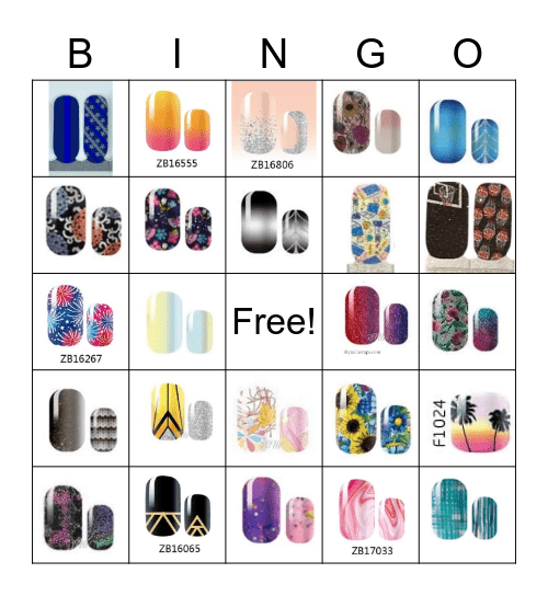 Sky nails wrap Bingo Card