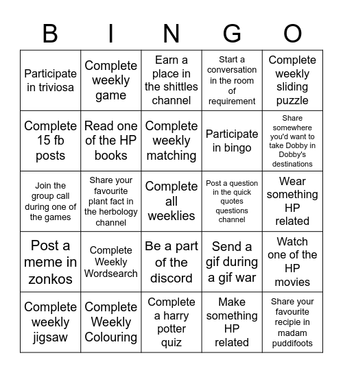 May Bingo Card