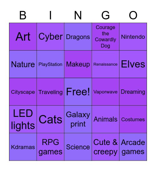 Astral Bingo Card