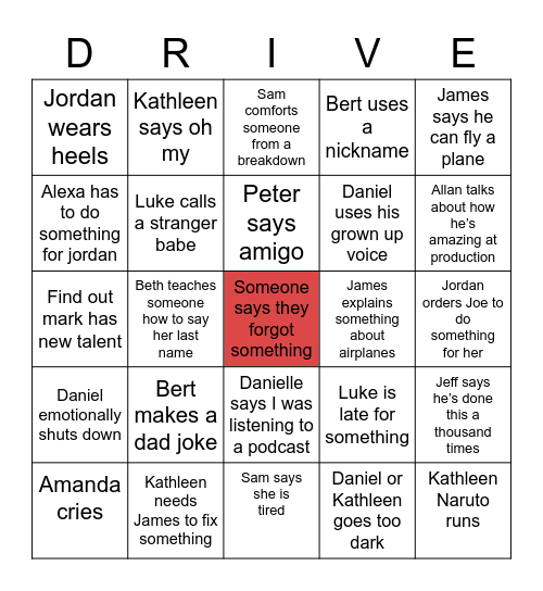 True North goes to Atlanta Bingo Card