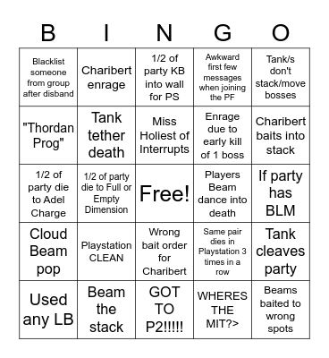 Dragonsong Reprisal Ultimate Trap Bingo Card