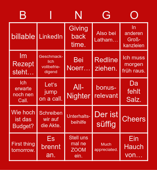 #MyAdvancement - Young Talent Bingo Card