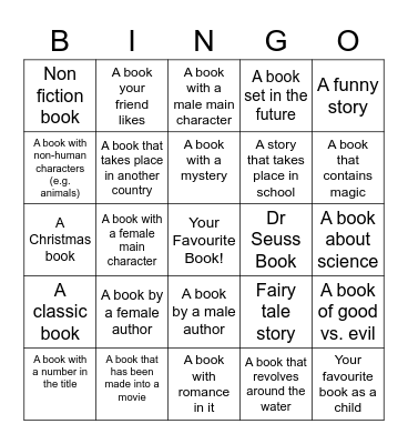 Book Bingo Card