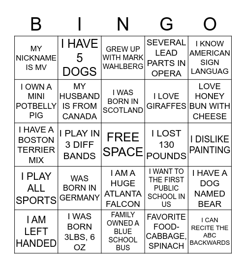 Rocketown Productions Bingo  Bingo Card