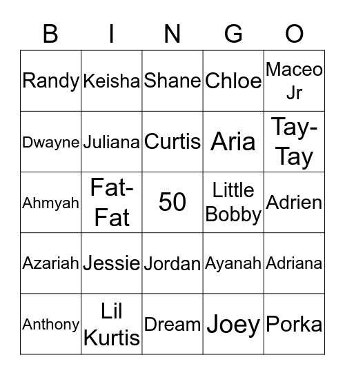 Sheila's 50th Birthday  Bingo Card