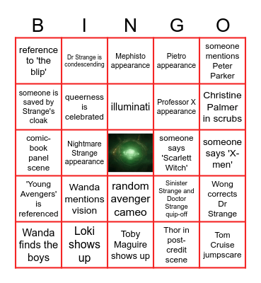 Multiverse of Madness Bingo Card