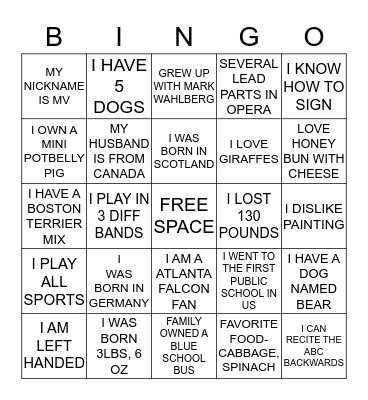 Rocketown Productions Bingo  Bingo Card