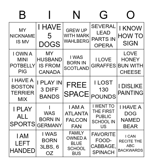 Rocketown Productions Bingo  Bingo Card