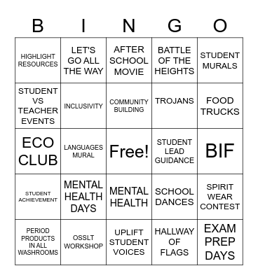 VOTE JJ BINGO Card