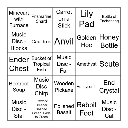 Hopsital Blackout Bingo Card