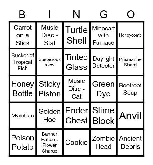 Hopsital Blackout Bingo Card