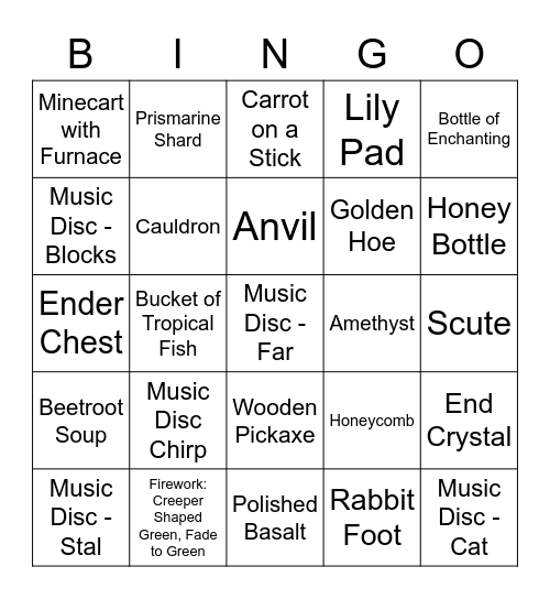 Hopsital Blackout Bingo Card