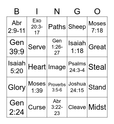 DM OT Scripture Review Bingo Card