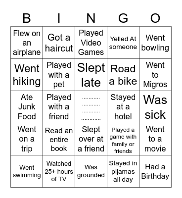 SPRING BREAK!    Find a Friend Who.... Bingo Card