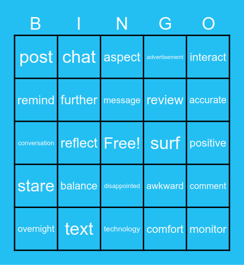 SM B3U2 Bingo Card