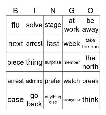 P3L1A-B Bingo Card