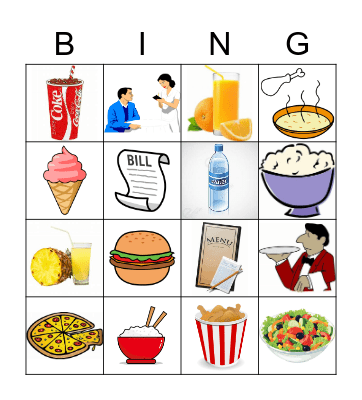 En el restaurante Bingo Card