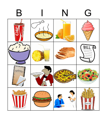 En el restaurante Bingo Card