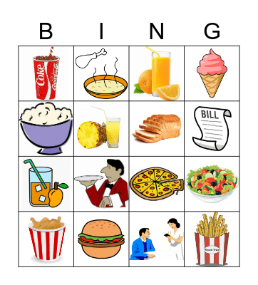 En el restaurante Bingo Card