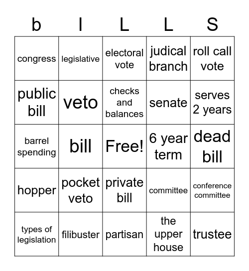 bill bingo Card