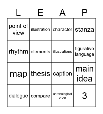 Review Bingo Card