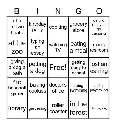 INFERENCE BINGO Card