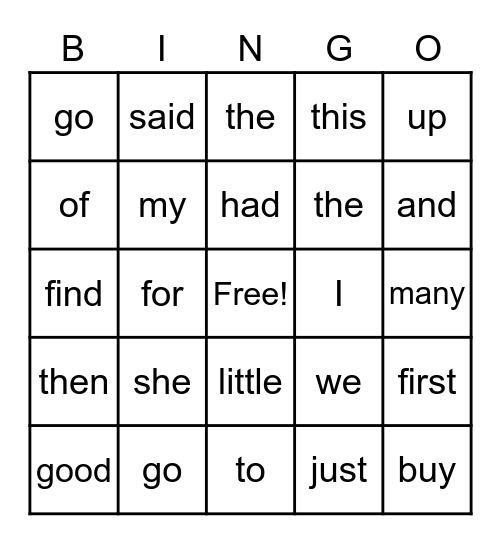 Bingo Card