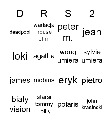 dr strange 2 bingo Card