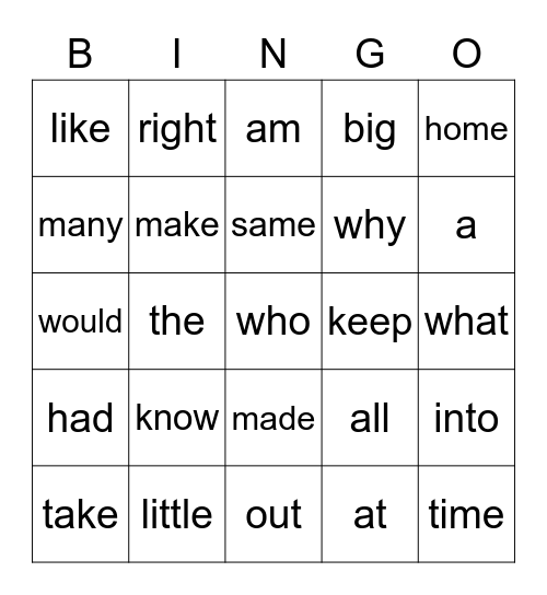 Module 8 Bingo Card
