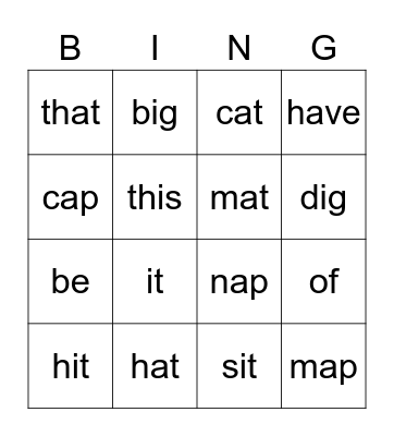 Reading Buddies Bingo: Grade 2 Bingo Card
