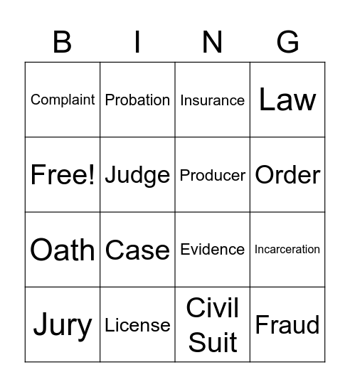 Law Day Bing Bingo Card