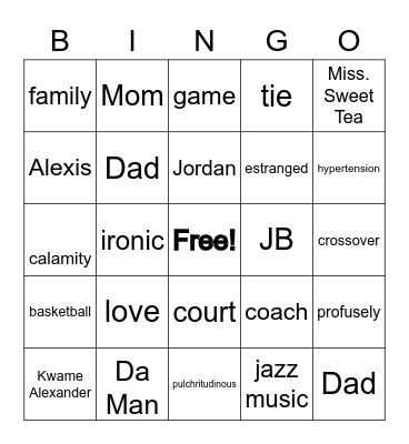 The Crossover Bingo Card