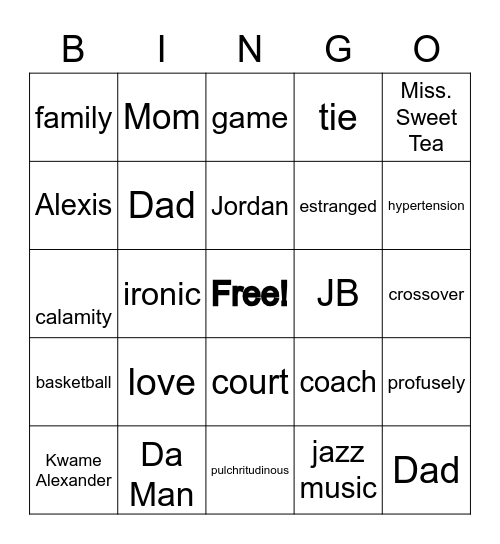 The Crossover Bingo Card