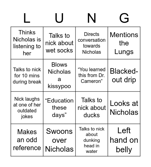 Airway Bingo Card