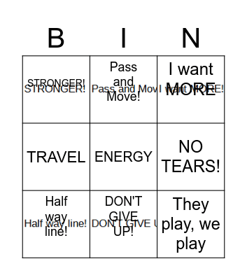 Ashton Boys Coaching Bingo! Bingo Card